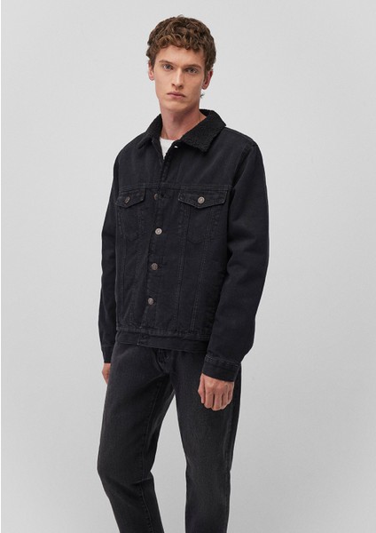 Zander Classic Denim Siyah Suni Kürklü Jean Ceket 0111214-89117 modelleri