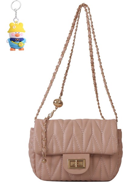Crossbody Çanta Kadın Moda Çanta Nakış Ipliği Tek Omuz Küçük Kare Çanta (Yurt Dışından)