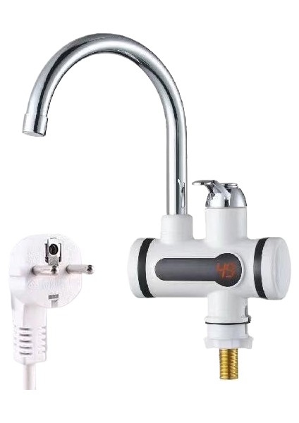 Ev Elektrikli Musluk Mutfak Banyo Lavabo Anında Sıcak ve Soğuk Sıcak Su Musluğu (Yurt Dışından)