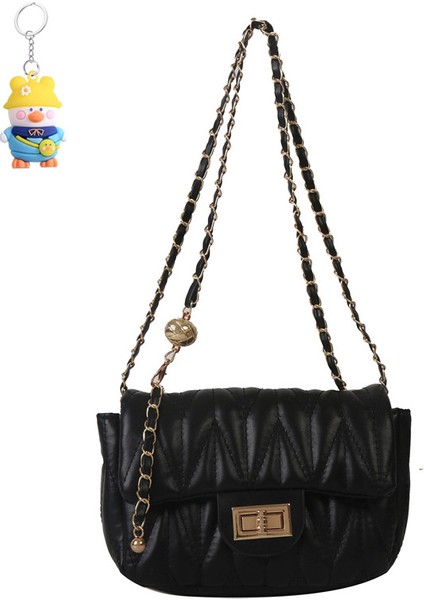 Crossbody Çanta Kadın Moda Çanta Nakış Ipliği Tek Omuz Küçük Kare Çanta (Yurt Dışından)