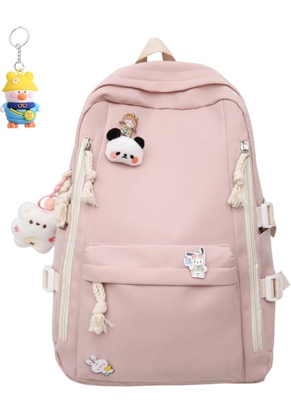 Büyük Kapasiteli Sırt Çantası, Modaya Uygun Kadın Üniversite Öğrencisi Okul Çantası, Sevimli ve Çok Yönlü Ortaokul (Yurt Dışından)