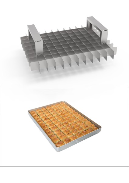 Baklava Dilimleme Bıçağı Paslanmaz Çelik Baklava Dilimi Iz Çıkarma Bıçağı, 35X45 Tepsi 9X12 Dilim fırsatları