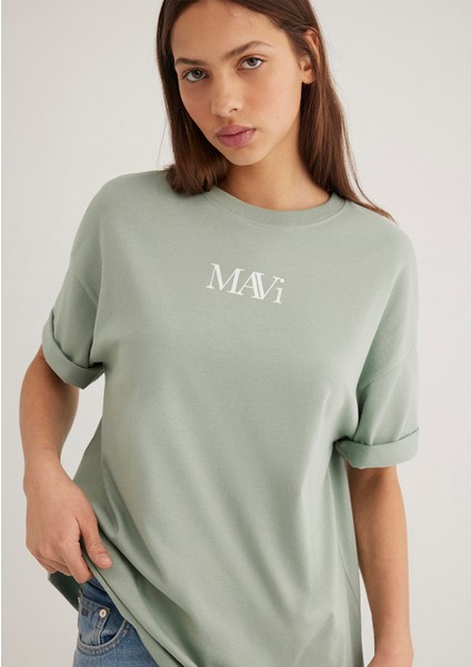 Mavi Logo Baskılı Yeşil Tişört 1611593-71787 modelleri