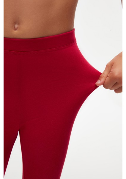 Kırmızı Basic Kız Çocuk Yazlık Tayt modelleri