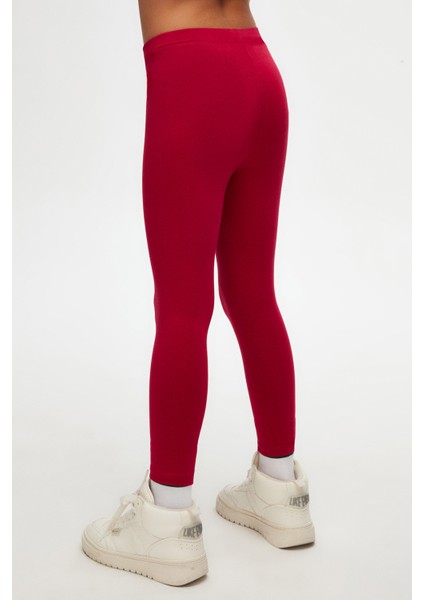 Kırmızı Basic Kız Çocuk Yazlık Tayt fırsatları