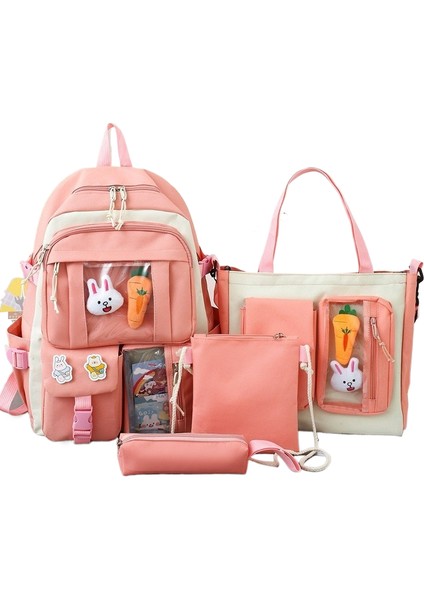 Dört Set Ilkokul Öğrencisi Okul Çantası Büyük Kapasiteli Yüksek Değerli Omuz Çantası (Yurt Dışından)
