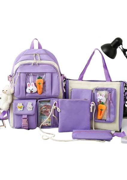 Dört Set Ilkokul Öğrencisi Okul Çantası Büyük Kapasiteli Yüksek Değerli Omuz Çantası (Yurt Dışından)