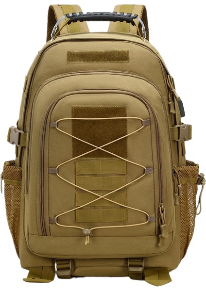 Açık Taktik Dağcılık Kamp Çantası 50-65L Büyük Kapasiteli Genişletilebilir Su Geçirmez Aşınmaya Dalı Omuz Çantası (Yurt Dışından)