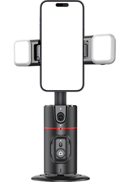 Kamera Kafasını Takip Edin Akıllı Aı Yüz Tanıma 360 ° Cep Telefonu Braketi Sabitleyici Canlı Fotoğrafçılık Otomatik Izleme (Yurt Dışından)