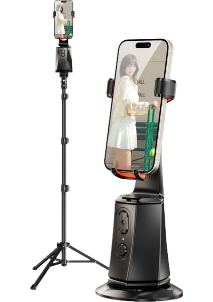 Kamera Kafasını Takip Edin Akıllı Aı Yüz Tanıma 360 ° Cep Telefonu Braketi Sabitleyici Canlı Fotoğrafçılık Otomatik Izleme (Yurt Dışından)