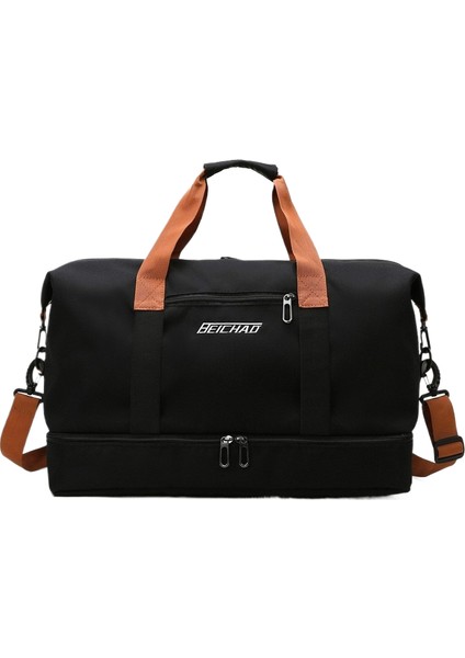 Spor ve Fitness Çantası Yoga Çantası Büyük Kapasiteli Seyahat Çantası Islak ve Kuru Ayırma (Yurt Dışından)