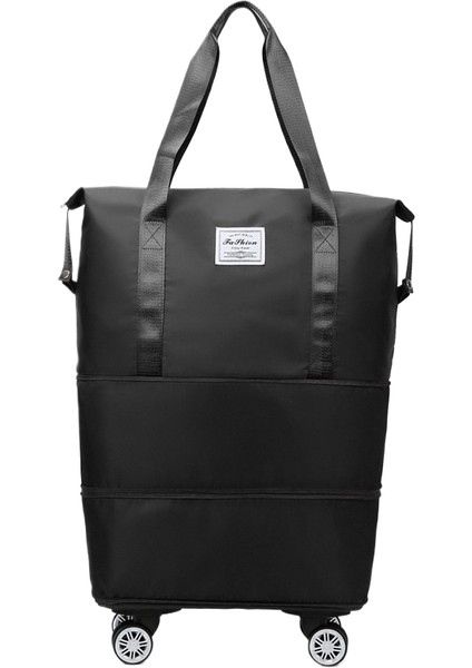 Tekerlekli Büyük Kapasiteli Seyahat Çantası Islak ve Kuru Çıkarılabilir Katlanabilir Unisex (Yurt Dışından)
