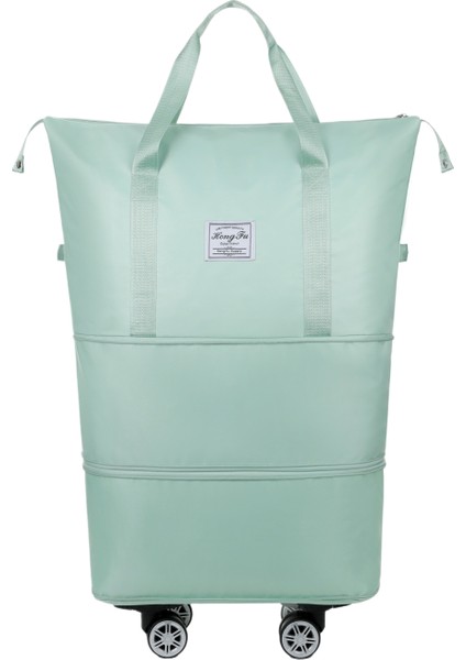 Tekerlekli Büyük Kapasiteli Seyahat Çantası Islak ve Kuru Çıkarılabilir Katlanabilir Unisex (Yurt Dışından)