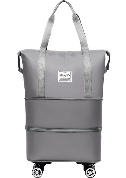 Tekerlekli Büyük Kapasiteli Seyahat Çantası Islak ve Kuru Çıkarılabilir Katlanabilir Unisex (Yurt Dışından)