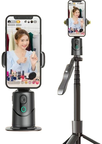 Kamera Kafasını Takip Edin Akıllı Aı Yüz Tanıma 360 ° Cep Telefonu Braketi Sabitleyici Canlı Fotoğrafçılık Otomatik Izleme (Yurt Dışından)