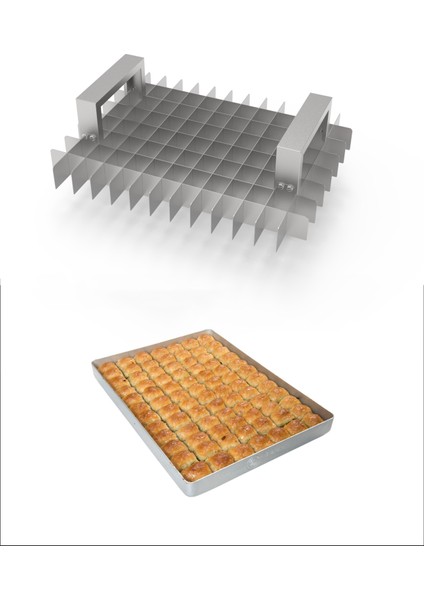 Baklava Dilimleme Bıçağı Paslanmaz Çelik Baklava Dilimi Iz Çıkarma Bıçağı, 30X40 Tepsi 8X12 Dilim fiyatları