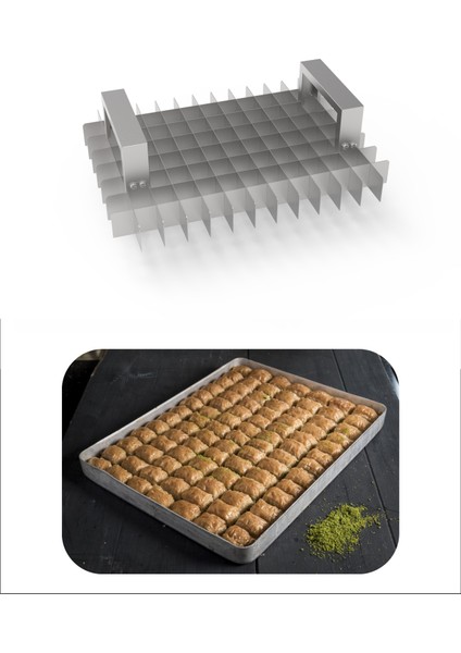 Baklava Dilimleme Bıçağı Paslanmaz Çelik Baklava Dilimi Iz Çıkarma Bıçağı, 30X40 Tepsi 8X12 Dilim modelleri