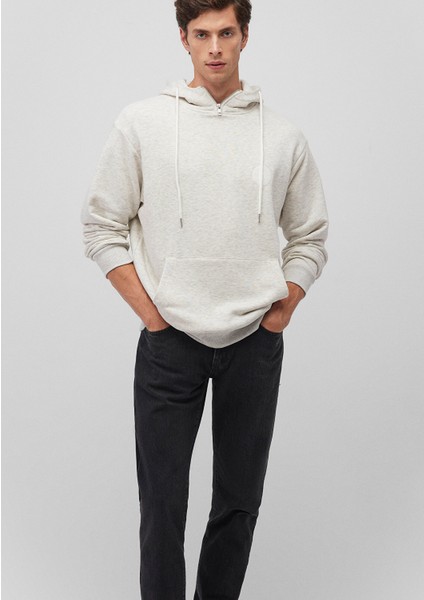 Kapüşonlıu Bej Sweatshirt 0S10247-88668