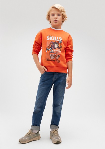 Çocuk Sweatshirt M6S10080-82823 Turuncu
