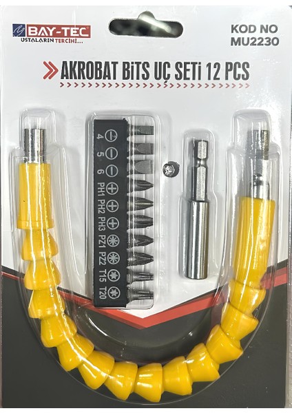 Akrobat Bits Uç Seti 12 Pcs MU-2230 12 Parça
