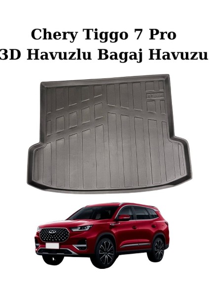 Chery Tiggo 7 Pro Araca Özel 3D Havuzlu Bagaj Havuzu