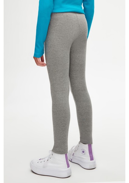 Buz Gri Basic Kız Çocuk Yazlık Tayt fırsatları