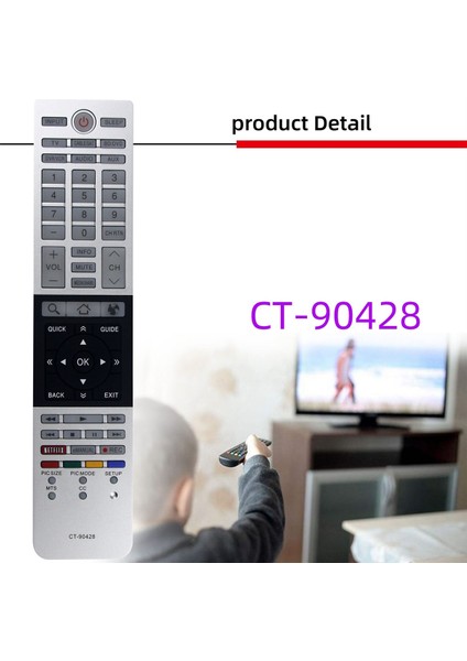 CT-90428 Toshiba Tv Için Uzaktan Kumandayı Değiştirin 39L4300UM 39L4300U 58L4300U 32L4300U 65L7300U 50L4300U 50L7300U 58L7300U (Yurt Dışından) fiyatları