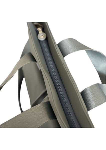 Kadın Gri Çok Gözlü Anne Bebek Çantası ve Tablet İçin El ve Omuz Çantası fırsatları