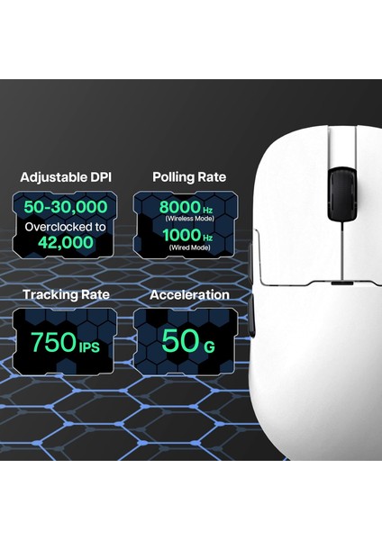 AJ159 Apex 42000 Dpı Manyetik Şarj Istasyonu-Tft Ekranlı Mouse-Paw 3950 Sensör-8k Dongle fırsatları