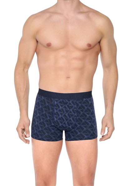Erkek Lycralı Boxer Desenli