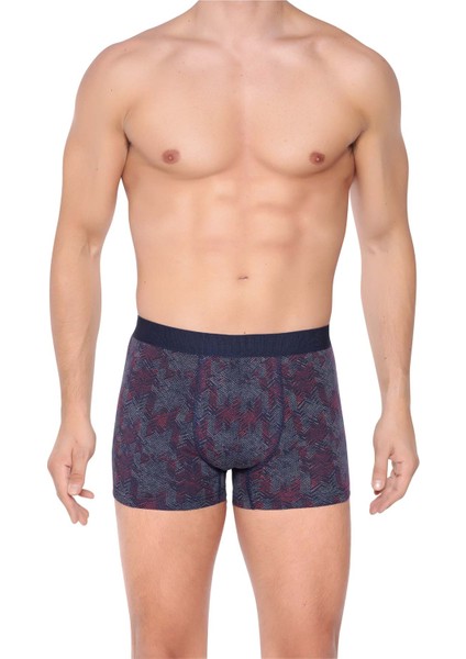 Erkek Lycralı Boxer Desenli