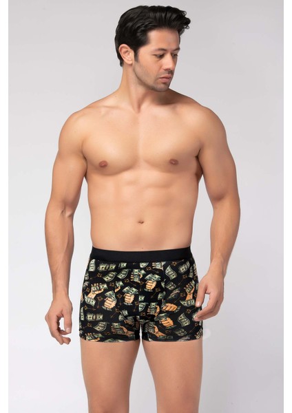 Erkek Dijital Baskı Desenli Boxer 5'li