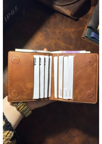 Hakiki Gerçek Deri Cüzdan Para Koyma Bölmeli Kartlık ve Mıknatıs Kapama - Unisex fiyatları