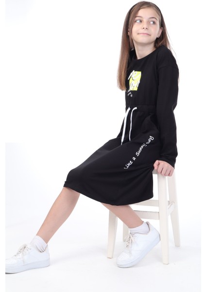 Kız Çocuk Baskılı Elbise