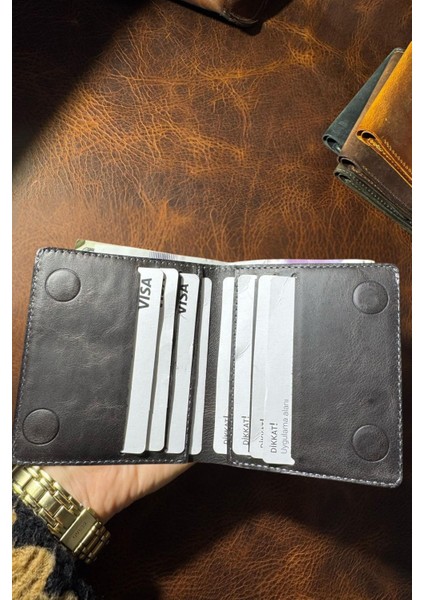Hakiki Gerçek Deri Cüzdan Para Koyma Bölmeli Kartlık ve Mıknatıs Kapama - Unisex fiyatları