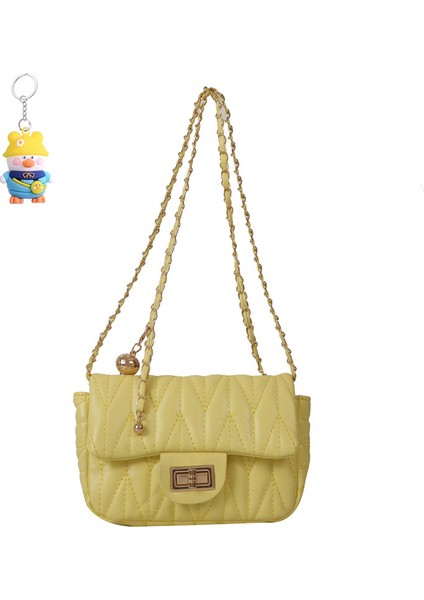 Crossbody Çanta Kadın Moda Çanta Nakış Ipliği Tek Omuz Küçük Kare Çanta (Yurt Dışından)