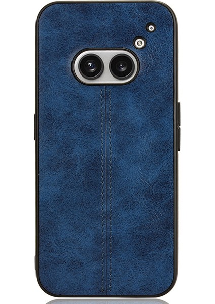 Nothing Telefon (2A) Plus/telefon (2A) Cep Telefonu Kılıfı Sığır Derisi Dokulu Şok Emici Koruma Kapağı-Siyah (Yurt Dışından)