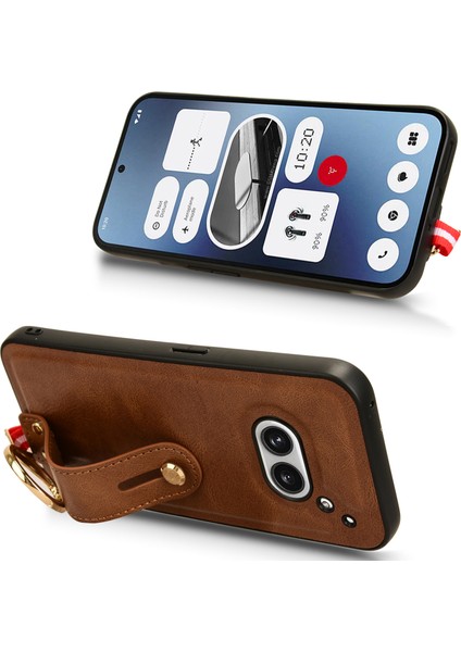 For Nothing Telefon (2A) Plus/telefon (2A) Kılıf Pu Deri+Pc+Tpu Darbeye Dayanıklı Şişe Açacağı Bel Bantlı Telefon Kılıfı-Kahverengi (Yurt Dışından) fırsatları