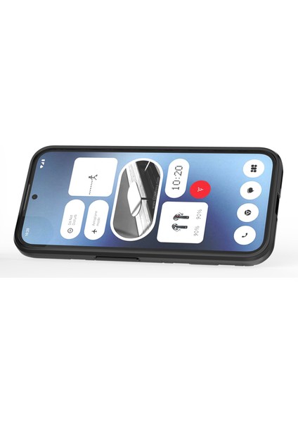Nothing Telefon (2A) Plus/telefon (2A) Kılıfı Pc+Tpu Düşmeye Dayanıklı Kickstand Cep Telefonu Kabuğu-Siyah (Yurt Dışından) fırsatları