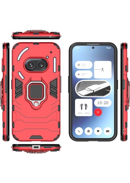 Nothing Telefon (2A) Plus/telefon (2A) Kılıfı Pc+Tpu Düşmeye Dayanıklı Kickstand Cep Telefonu Kabuğu-Siyah (Yurt Dışından) indirimleri