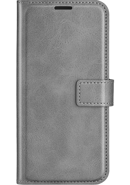 For Nothing Telefon (2A) Plus/telefon (2A) Kılıf Pu Deri+Tpu Telefon Kabuğu Buzağı Dokulu Cüzdan Standlı Kapak-Gri (Yurt Dışından)