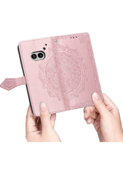 Nothing Telefon (2A) Plus/telefon (2A) Kılıfı Pu Deri Mandala Desenli Katma Kapaklı Cüzdan Telefon Kapağı-Gri (Yurt Dışından) fırsatları