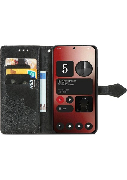 Nothing Telefon (2A) Plus/telefon (2A) Kılıfı Pu Deri Mandala Desenli Katma Kapaklı Cüzdan Telefon Kapağı-Gri (Yurt Dışından) fiyatları