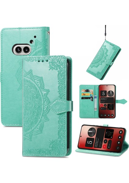 Nothing Telefon (2A) Plus/telefon (2A) Kılıfı Pu Deri Mandala Desenli Katma Kapaklı Cüzdan Telefon Kapağı-Gri (Yurt Dışından) indirimleri