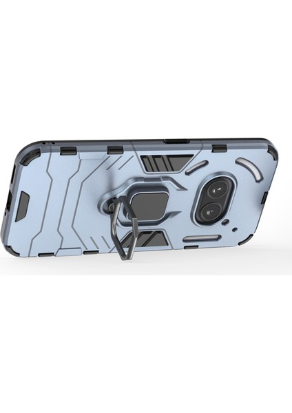 Nothing Telefon (2A) Plus/telefon (2A) Kılıfı Pc+Tpu Düşmeye Dayanıklı Kickstand Cep Telefonu Kabuğu-Siyah (Yurt Dışından) modelleri