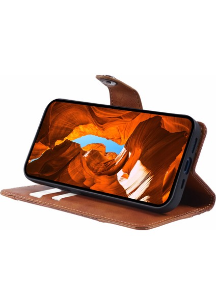 Nothing Telefon (2A) Plus/telefon (2A) Kılıfı Crazy Horse Doku Ekleme Kapaklı Telefon Cüzdan Kapağı-Siyah (Yurt Dışından) indirimleri
