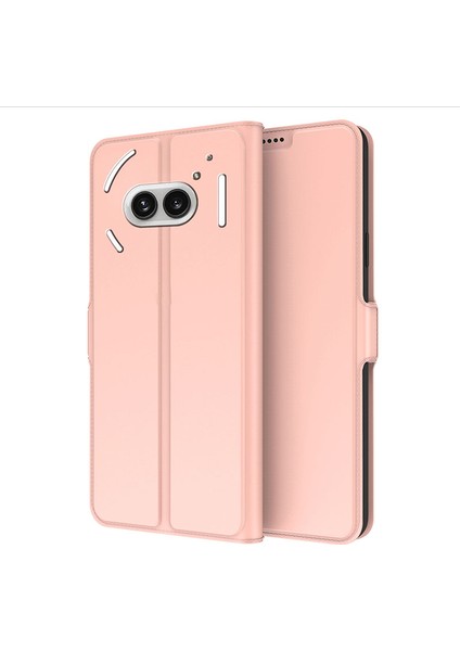 Nothing Telefon (2A) Plus/telefon (2A) Kılıfı Katlanır Stand Pu Deri Şok Emici Telefon Kapağı-Siyah (Yurt Dışından)