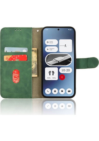 Nothing Telefon (2A) Plus/telefon (2A) Cüzdan Kılıf Skin-Touch Katlanır Standlı Deri Telefon Kılıfı-Siyah (Yurt Dışından) fiyatları