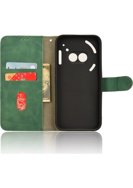 Nothing Telefon (2A) Plus/telefon (2A) Cüzdan Kılıf Skin-Touch Katlanır Standlı Deri Telefon Kılıfı-Siyah (Yurt Dışından) fırsatları