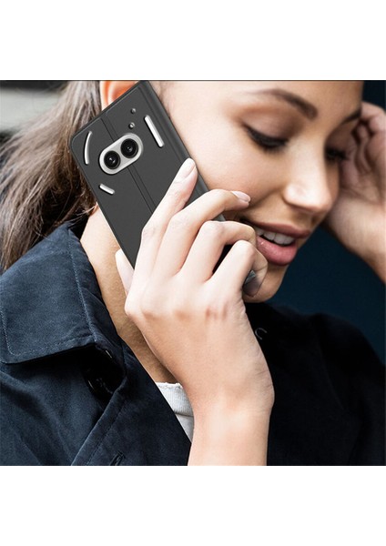 Nothing Telefon (2A) Plus/telefon (2A) Kılıf Deri Kapaklı Stand Telefon Kapağı Gizli Manyetik Adsorpsiyon-Siyah (Yurt Dışından) fırsatları
